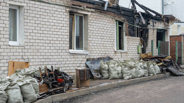 Professional Soot Cleanup technician working in Hamilton, TX